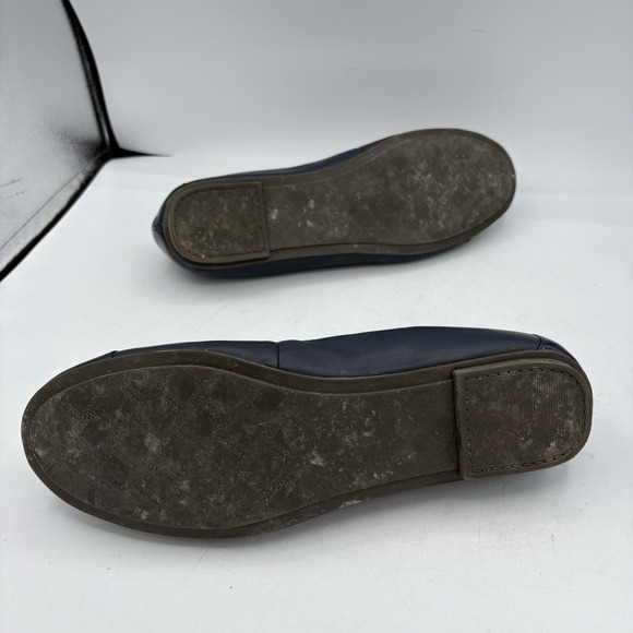 Vionic Shoes Womens Size 11 Minna Leather Ballet Flats Navy Blue w Box - Picture 10 of 10